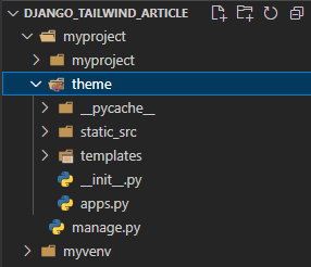 Project structure with Tailwind