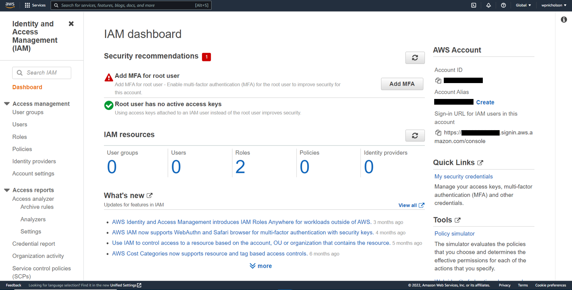 Click on "Users" from the left hand menu